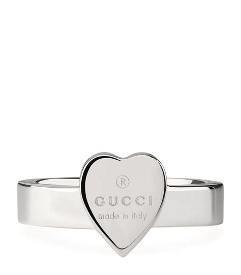 gucci trademark butterfly ring|gucci trademark silver heart ring.